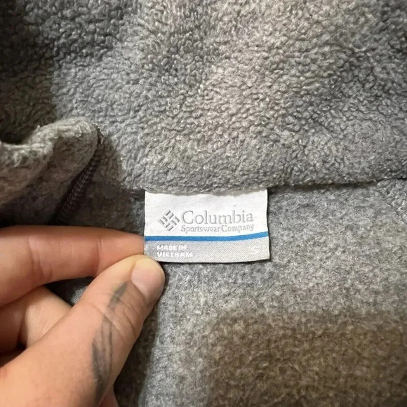 Columbia‎ Womens Fleece Jacket Coat Small Charcoal Gray Full Zip Pockets RN69724 - Picture 9 of 10